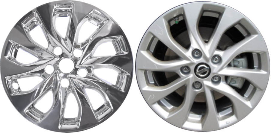 IMP-465X Nissan Sentra Chrome Wheel Skins (Hubcaps/Wheelcovers) 16 Inch Set