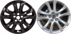 IMP-472BLK Mazda6 Black Wheel Skins (Hubcaps/Wheelcovers) 19 Inch Set