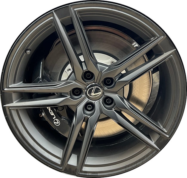 Lexus LC500 2022-2024, LC500h 2022-2024 powder coat black 21x8.5 aluminum wheels or rims. Hollander part number ALY74406, OEM part number 42611WY340.