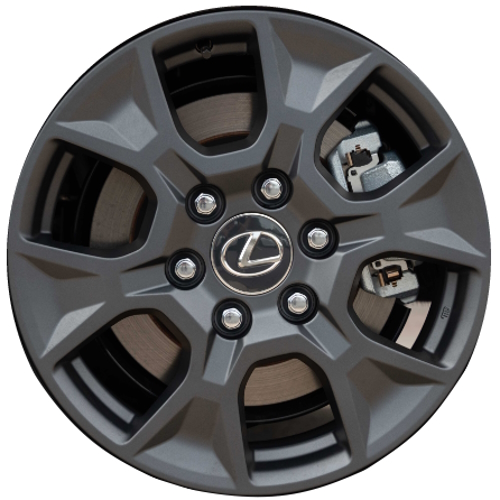 Lexus GX550 2024 matte grey 18x7.5 aluminum wheels or rims. Hollander part number 94010, OEM part number Not Yet Known