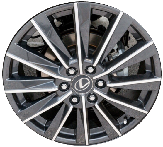 Lexus GX550 2024 charcoal machined 22x7.5 aluminum wheels or rims. Hollander part number 94012, OEM part number Not Yet Known