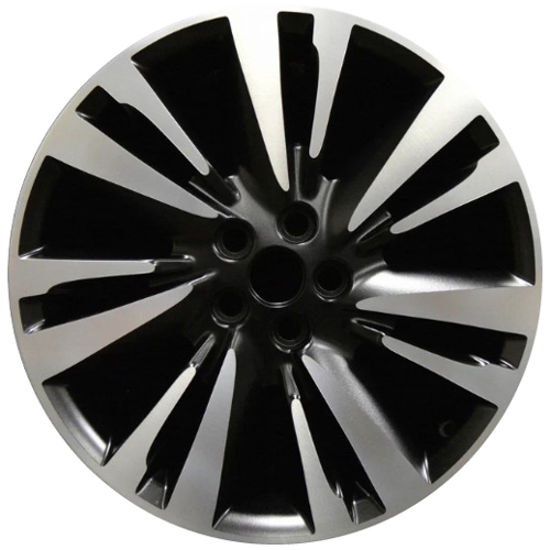 Lincoln MKZ 2017-2020 black machined 19x8 aluminum wheels or rims. Hollander part number ALY10129, OEM part number HP5C1007B1A