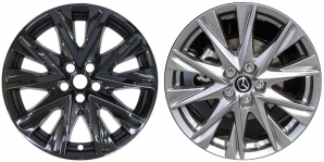 IMP-9019GB Mazda CX-5 Black Wheel Skins (Hubcaps/Wheelcovers) 19 Inch Set