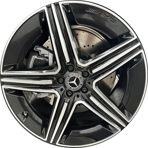 Mercedes-Benz GLE350 2024, GLE450 2024 black machined 21x10 aluminum wheels or rims. Hollander part number 85940, OEM part number 16740143017X23