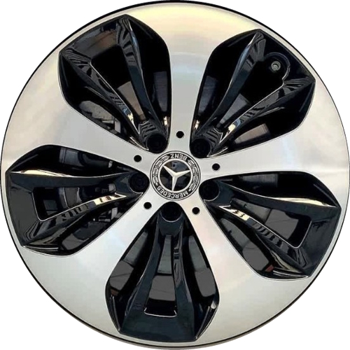 Mercedes-Benz GLA250 2024, GLB250 2024 black machined 18x7.5 aluminum wheels or rims. Hollander part number 85928, OEM part number 24740128007X23