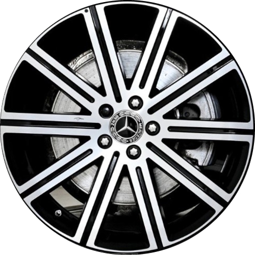 Mercedes-Benz GLE350 2024, GLE450 2024 black machined 20x8.5 aluminum wheels or rims. Hollander part number 85938, OEM part number 16740166007X36