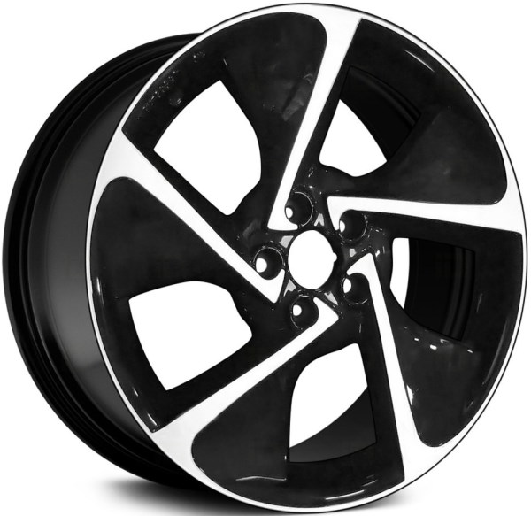 Infiniti QX30 2019 black machined 19x8 aluminum wheels or rims. Hollander part number ALY96597/190294, OEM part number Not Yet Known.