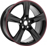 ALY5759/200177 Chevrolet Camaro Wheel/Rim Black Painted w/ Red Stripe #23333839