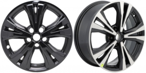 IMP-461BLK Nissan Rogue Black Wheel Skins (Hubcaps/Wheelcovers) 18 Inch Set