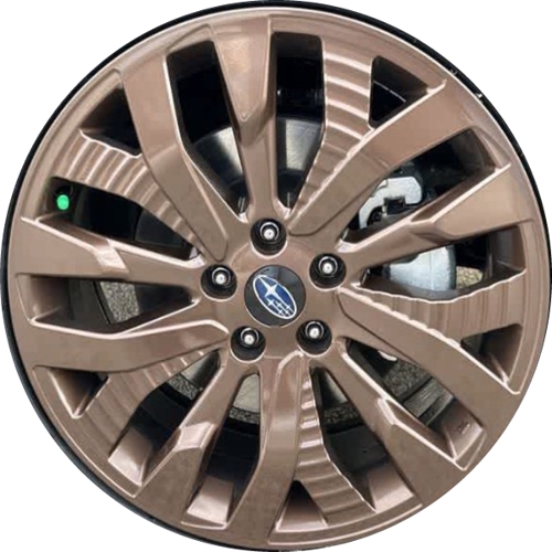 Subaru Forester 2025 powder coat bronze painted 19x7.5 aluminum wheels or rims. Hollander part number ALYSUB25, OEM part number Not Yet Known