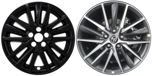 IMP-480BLK Toyota Camry Black Wheel Skins (Hubcaps/Wheelcovers) 18 Inch Set
