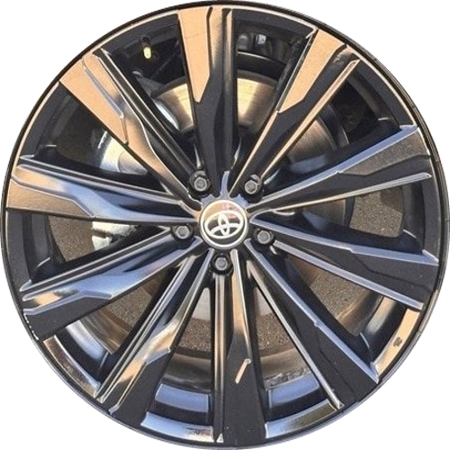 Toyota Crown 2025 Powder Coat Gloss Black 21x7.5 aluminum wheels or rims. Hollander part number ALY75331a,  OEM part number Not Yet Known