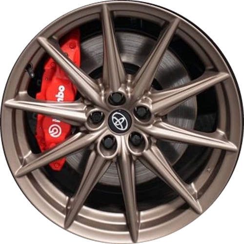 Toyota GR86 2025 powder coat bronze 18x7.5 aluminum wheels or rims. Hollander part number ALY68890U65, OEM part number SU003-09471.