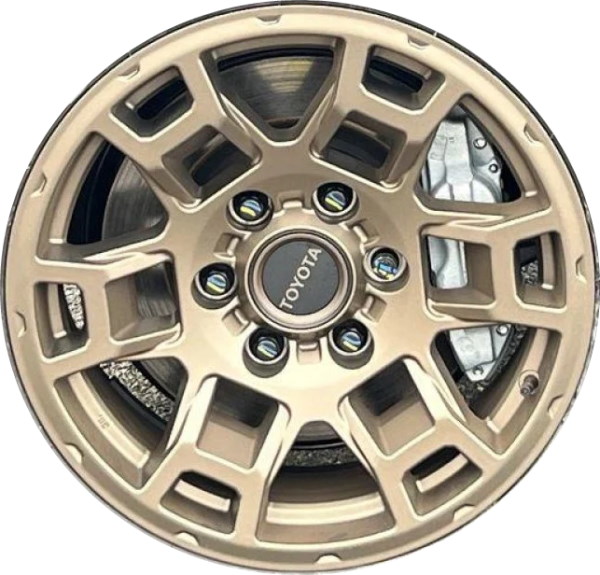 Toyota 4Runner 2023-2024 powder coat bronze 17x7.5 aluminum wheels or rims. Hollander part number ALY95145, OEM part number PTR56-89210-F5.