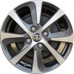 ALY75228 Toyota Prius C Wheel/Rim Charcoal Machined #4261152C60