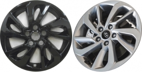 IMP-7708GB Hyundai Tucson Black Wheel Skins (Hubcaps/Wheelcovers) 17 Inch Set
