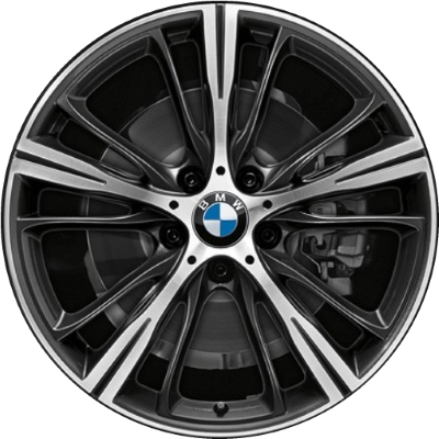 BMW 228i 2014-2016, 230i 2017-2020, M235i 2014-2016, M240i 2017-2020 charcoal machined 19x7.5 aluminum wheels or rims. Hollander part number 86255, OEM part number 36116872156.