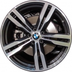 ALY86285 BMW 640i GT, 740e, 740i, 745e, 750i, M760i Wheel/Rim Charcoal Machined #36117850582