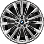 ALY86287 BMW 640i GT, 740e, 740i, 745e, 750i, M760i Wheel/Rim Polished #36116868052