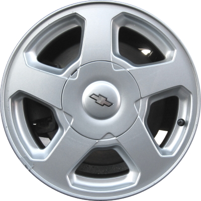 Chevrolet Trailblazer 2002-2006 powder coat silver 16x7 aluminum wheels or rims. Hollander part number ALY05140U20, OEM part number 9593372.