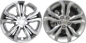 IMP-442CC Chevrolet Cruze Chrome/Charcoal Wheel Skins (Hubcaps/Wheelcovers) 16 Inch Set