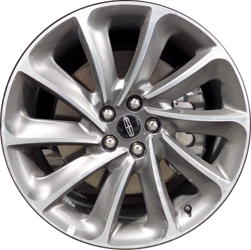 Lincoln Aviator 2020-2023 grey machined 20x8 aluminum wheels or rims. Hollander part number ALY10188, OEM part number LC5Z-1007-C.