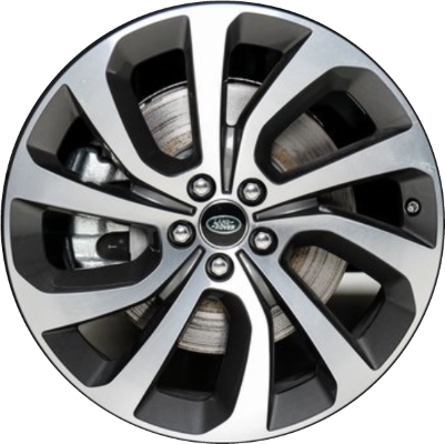 Land Rover Discovery Sport 2020-2023 charcoal machined 20x8 aluminum wheels or rims. Hollander part number 72355, OEM part number LR126107.