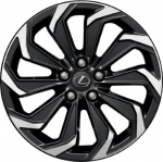 ALY74394BM Lexus UX200, UX250h, UX300h Wheel/Rim Black Machined #PW45776001MB