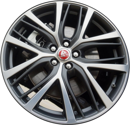 Jaguar I-Pace 2019-2022 charcoal polished 20x8.5 aluminum wheels or rims. Hollander part number ALY60001, OEM part number T4K3866.