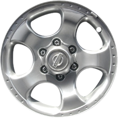 Nissan Frontier 2001-2004 powder coat silver 17x8 aluminum wheels or rims. Hollander part number ALY62441, OEM part number 403009Z500, 403009Z501, 403008Z700.