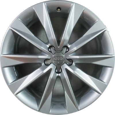 Audi A7 2016-2018 powder coat silver 19x8.5 aluminum wheels or rims. Hollander part number ALY58979, OEM part number 4G8601025AD.