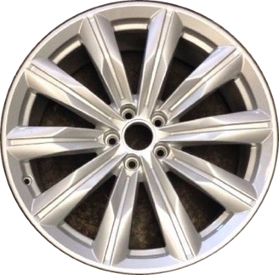 Audi A8 2016-2018 powder coat silver 19x9 aluminum wheels or rims. Hollander part number ALY58986, OEM part number 4H0601025CH.
