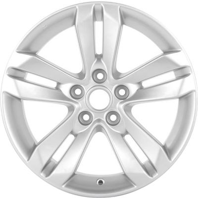 Nissan Altima 2010-2013 powder coat silver 17x7.5 aluminum wheels or rims. Hollander part number ALY62552, OEM part number 40300ZX01B.