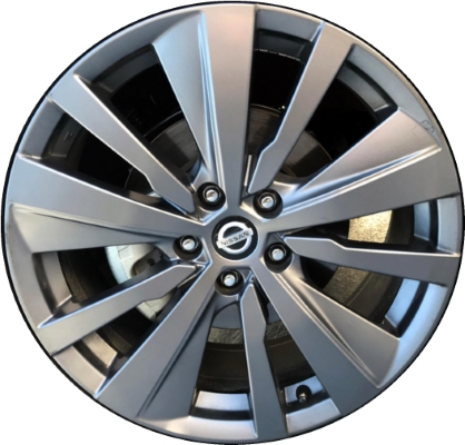 Nissan Altima 2019-2021 powder coat dark grey 19x8 aluminum wheels or rims. Hollander part number ALY62785U35, OEM part number 403006CG0K.