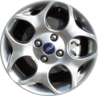Ford Fiesta 2011-2013 powder coat hyper silver 16x6.5 aluminum wheels or rims. Hollander part number ALY3836U77, OEM part number CE8Z1007B.
