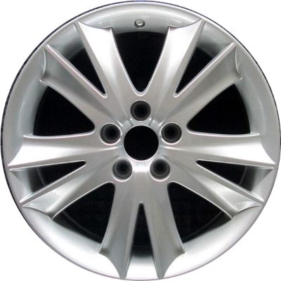SAAB 3-Sep 2003-2009 powder coat silver 17x7.5 aluminum wheels or rims. Hollander part number ALY68269, OEM part number 12771524.