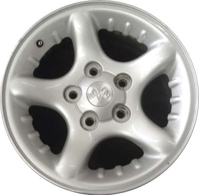 Dodge Ram 1500 2000-2005 powder coat silver 17x8 aluminum wheels or rims. Hollander part number ALY2126/2222, OEM part number Not Yet Known.