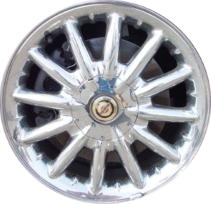 Chrysler Sebring 2001-2003 chrome 16x6.5 aluminum wheels or rims. Hollander part number ALY2144U85, OEM part number Not Yet Known.