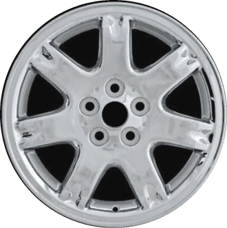 Chrysler Sebring 2001-2002 chrome 17x6.5 aluminum wheels or rims. Hollander part number ALY2147U85, OEM part number Not Yet Known.