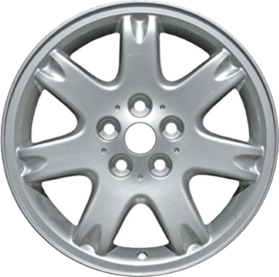 Chrysler Sebring 2001-2002 powder coat silver 17x6.5 aluminum wheels or rims. Hollander part number ALY2147U10, OEM part number Not Yet Known.