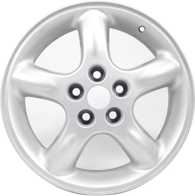 Dodge Stratus 2001-2002 powder coat silver 17x6.5 aluminum wheels or rims. Hollander part number ALY2149U10, OEM part number Not Yet Known.