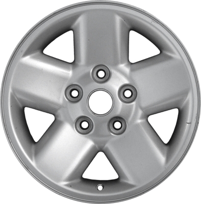 Dodge Ram 1500 2002-2003 powder coat silver 17x8 aluminum wheels or rims. Hollander part number ALY2165U, OEM part number Not Yet Known.