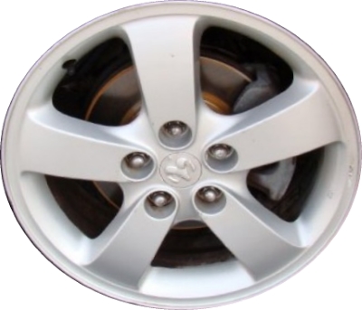 Dodge Stratus 2003-2005 powder coat silver 17x6.5 aluminum wheels or rims. Hollander part number ALY2206, OEM part number Not Yet Known.