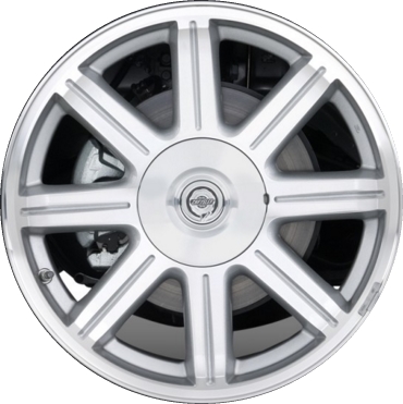 Chrysler Sebring 2007-2009 silver machined 18x7 aluminum wheels or rims. Hollander part number ALY2286, OEM part number Not Yet Known.