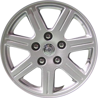 Chrysler Aspen 2007-2009 powder coat silver 18x8 aluminum wheels or rims. Hollander part number ALY2293, OEM part number Not Yet Known.