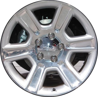 Dodge Ram 1500 2011-2018, Ram 1500 Classic 2019-2022 silver or gold polished 20x9 aluminum wheels or rims. Hollander part number 2561U/2502PW, OEM part number Not Yet Known.