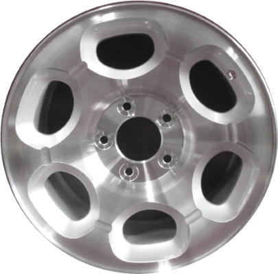 Lincoln Navigator 1998-2002 silver machined 17x7.5 aluminum wheels or rims. Hollander part number ALY3389U10, OEM part number F85Z1007TA, F85Z1007TB, YL7Z1007BA, YL7Z1007CA.