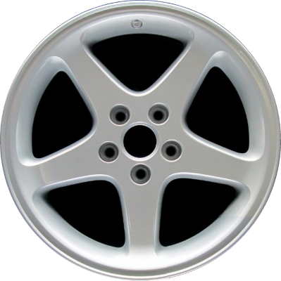 Ford Mustang 1999-2001 powder coat silver 17x8 aluminum wheels or rims. Hollander part number ALY3306U10, OEM part number F9ZZ1007EA.