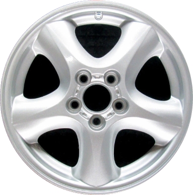 Ford Taurus 2000-2007 powder coat silver 16x6 aluminum wheels or rims. Hollander part number ALY3384U, OEM part number YF1Z1007AA, YF1Z1007CA.