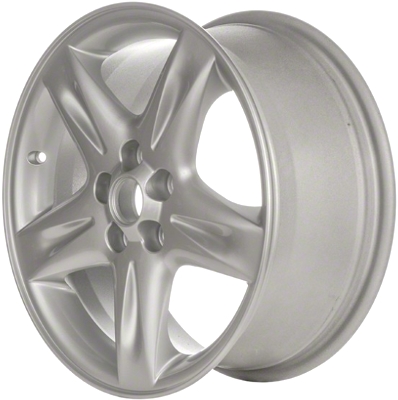 Lincoln LS 2000-2005 powder coat silver 17x7.5 aluminum wheels or rims. Hollander part number ALY3445U20.LS16, OEM part number XW4Z1007JA.